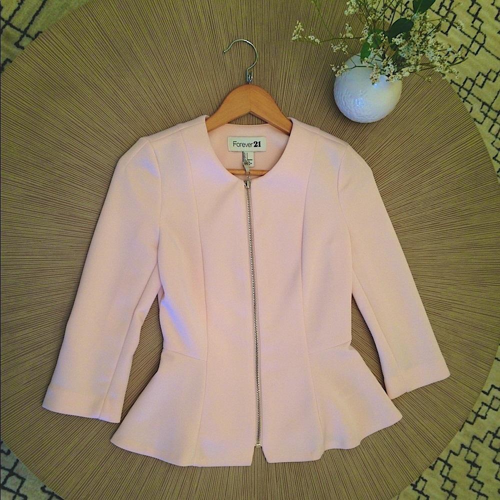 Forever21  light pink peplum blazer
